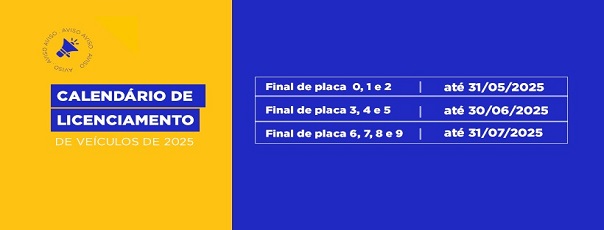 Calendário de Licenciamento Anual 2025